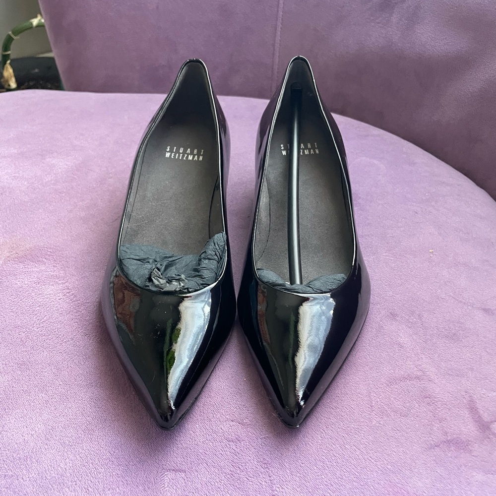 Stuart Weitzman Black  Heel Pumps - Picture 4 of 6